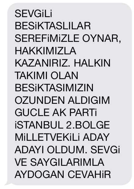aydogan cevahir sms