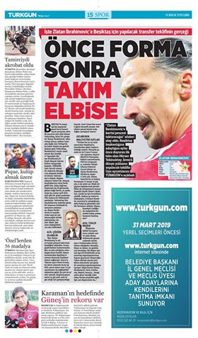 Hürser Tekinoktay, siyah beyazlı taraftarlara Zlatan Ibrahimovic müjdesi verdi.
