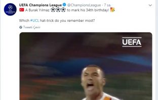 UEFA’dan Burak Yılmaz’a Galatasaray videosuyla kutlama!