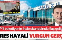 Beşiktaş Belediyesi ve Rıza Akpolat Takvim gazetesinin "13 milyonluk ihale skandalında adresler hayali vurgun gerçek" başlığıyla gündeme bomba gibi düştü