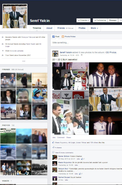 2011-2012 sezonun başarı fotoğraflarını sosyal medyada paylaşan Şeref Yalçın