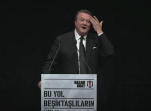 Beşiktaş'ta yaklaşan Olağanüstü Seçimli Genel Kurul öncesi Başkan Adayı Hasan Arat, projelerini tanıttı.