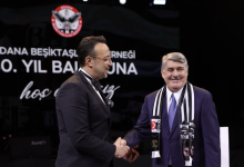 Beşiktaş başkanlığı için adaylığını açıklayan Serdal Adalı ile Hüseyin Yücel, Adana Beşiktaşlılar Balosuna katılarak üyelere konuşma yaptılar.