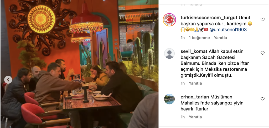 Fatih Doğan'ın paylaşımına bazı Beşiktaşlı taraftarlar "Coco cola ile hayırlı Ramazanlar" Filistinden herkese selam olsun" "Müslüman Mahallesi'nde salyangoz yiyin hayırlı iftarlar" gibi tepkilerde bulundu.