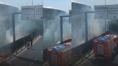 Beşiktaş-Shakhtar Donetsk maçına saatler kala Tüpraş Stadı'nın yanında çıkan yangın kısa sürede söndürüldü