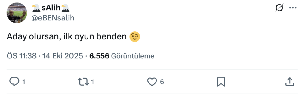 Aday olursan, ilk oyun benden