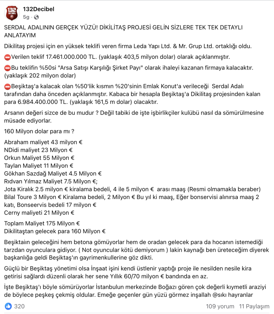 Serdal Adalı'nın Dikilitaş Projesine tepkiler sürüyor