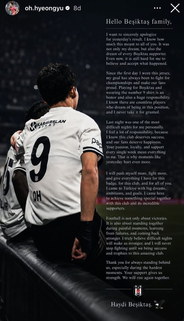 Beşiktaş'ta Oh'tan özür 1 oh2
