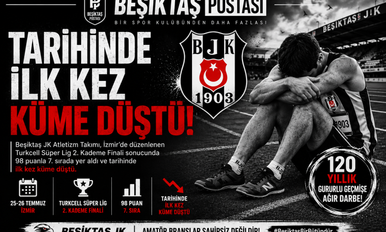 Beşiktaş Atletizm Takımı Tarihinde İlk Kez Küme Düştü! Serdal Adalı Yönetiminden 120 Yıllık Geleneğe Büyük Darbe