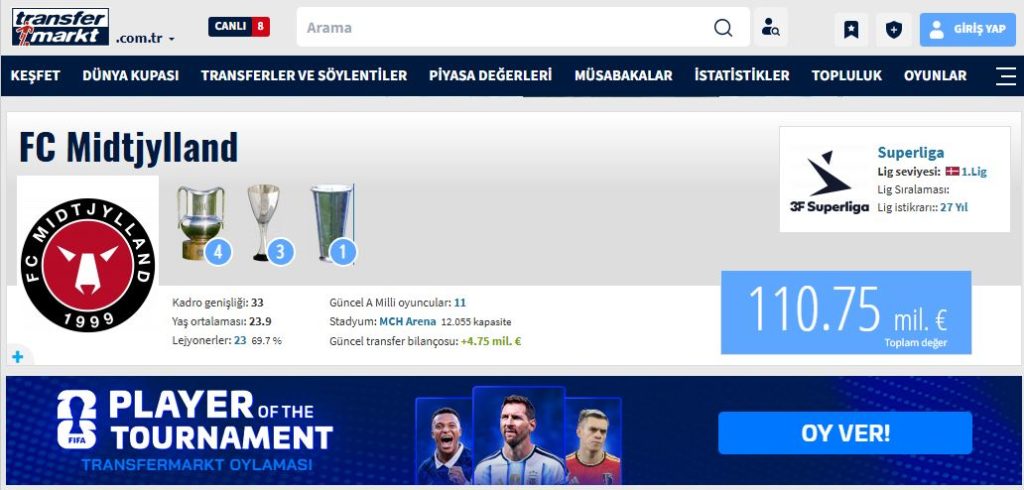 Vincenzo Italiano: “Midtjylland maçına yüzde 100 hazır çıkamayacağız” 2 Midtjylland güncel kadro değeri ne kadar