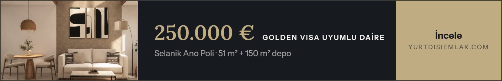 Selanik Ano Poli’de Golden Visa Uyumlu 1+1 Satılık Loft Daire