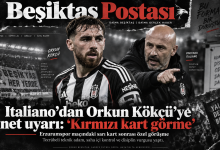 Beşiktaş Teknik Direktörü Vincenzo Italiano Orkun Kökçü'yü uyardı.